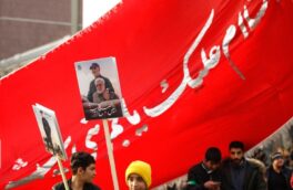 سوگواران فاطمی در میدان شهدای ذهاب رشت عزاداری کردند
