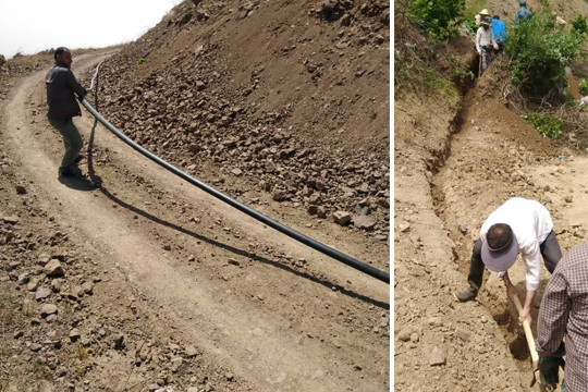 اصلاح و بازسازی ۳۰۰ متر از شبکه آبرسانی روستای دیماجانکش بخش رانکوه