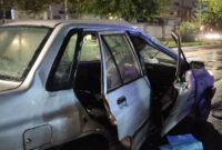 تصادف شدید پراید و کامیون در رشت؛ ۲ نفر مصدوم شدند