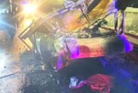 آتش سوزی خودروی پراید و جان باختن ۲ سرنشین در محور کسما