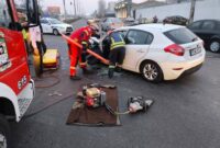 تصادف شدید برلیانس با کامیون در ابتدای جاده رشت به خمام